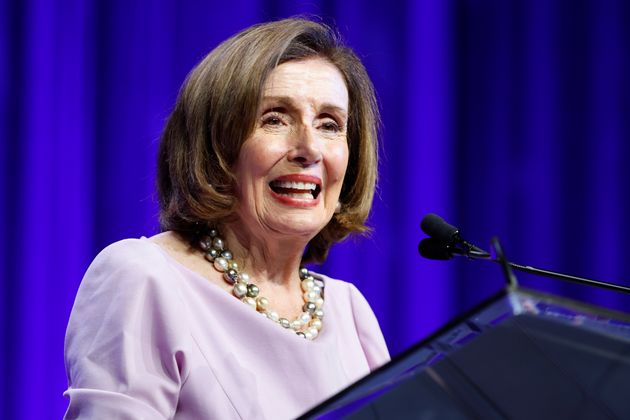 Democratic Speaker Emerita Nancy Pelosi speaks at the North Carolina Democratic Unity Dinner fundraiser in Raleigh, N.C., Saturday, July 20, 2024.