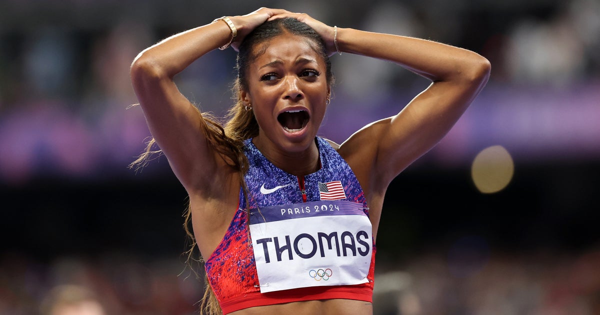 NextImg:Gabby Thomas Wins 200-Meter Gold At The Paris Olympics