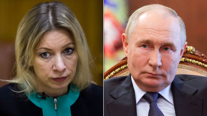 Maria Zakharova and Vladimir Putin