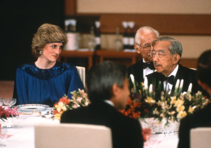 1986年、東京で開かれた晩餐会にはイギリスのダイアナ妃も招かれた