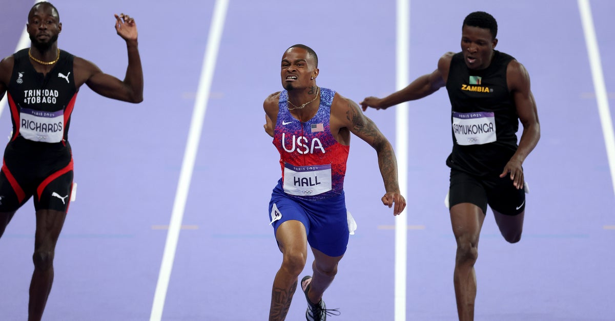 NextImg:Quincy Hall Of U.S. Wins Olympic 400-Meter Final With Epic Surge Down Stretch