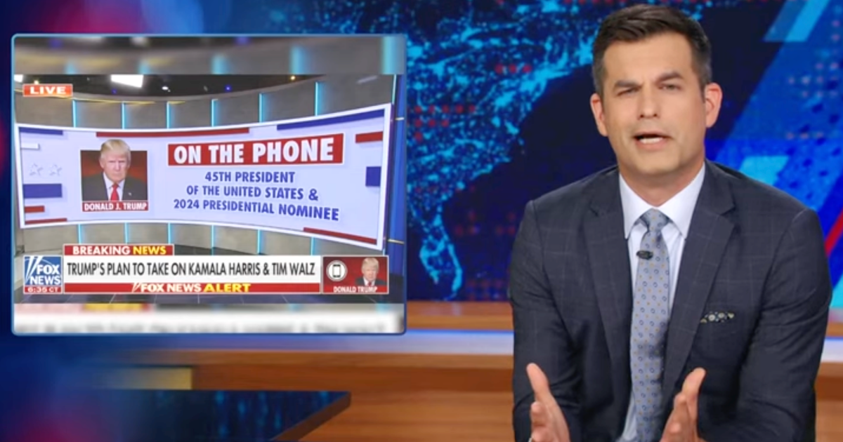 'Daily Show' Immediately Takes Issue With Trump's Bonkers Harris-Walz Warning