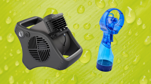 Misting fans from Laso and O2COOL