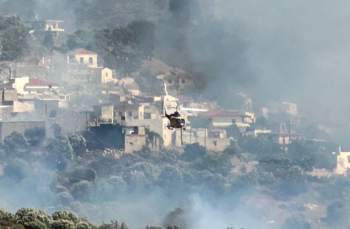 Φωτιά και καπνοί κοντά σε οικισμούς στο νότιο Ρέθυμνο (8 Αυγούστου 2024)