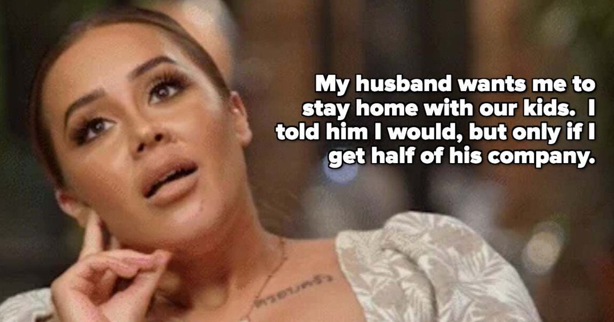 NextImg:This Woman's Husband Asked Her To Be A Stay-At-Home Mom, So She Requested Half Of His Company