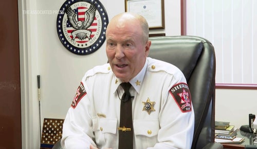Sangamon County Sheriff Jack Campbell speaks with The Associated Press on Thursday, Aug. 1, 2024, in Springfield, Illinois. Campbell said he was horrified by the body camera video that showed former Sangamon County Sheriff’s Deputy Sean Grayson shooting Sonya Massey to death in her home. 
