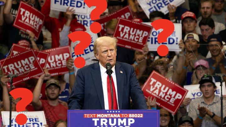 Trump speaks at a rally in Bozeman, Montana on Aug. 9.