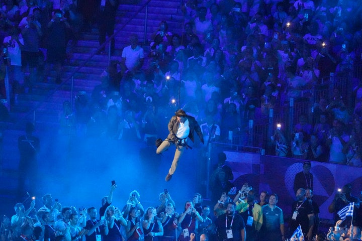 Nothing to see here, just Tom Cruise jumping off the roof of a stadium