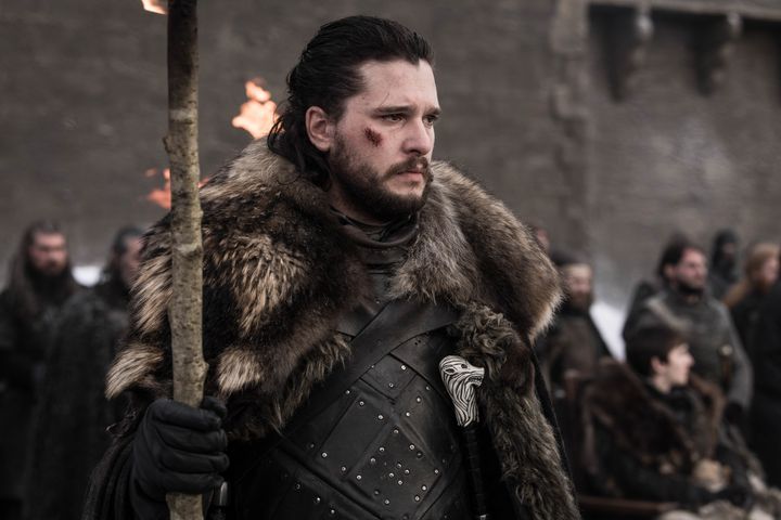 Kit in character as Jon Snow in Game Of Thrones