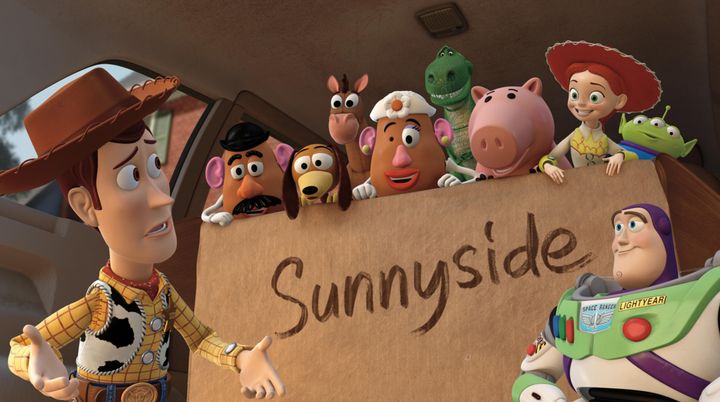 The classic Toy Story characters in the third film of the series