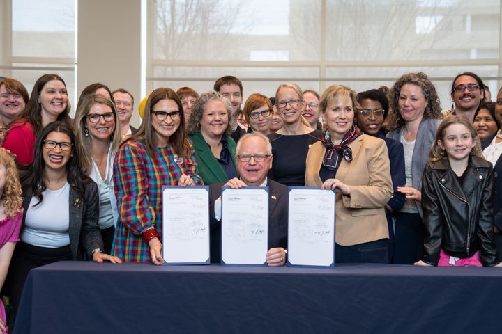 Minnesota Gov. Tim Walz signed three progressive priorities on April 27, 2023: a ban on conversion therapy for minors and vulnerable adults and two bills that would make Minnesota a refuge for people traveling to the state for abortion and gender-affirming care. 