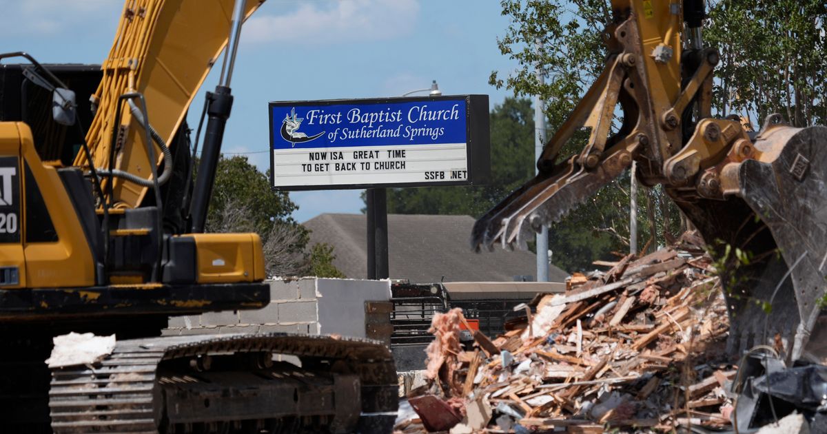 Church Where Gunman Killed 26 People Is Torn Down In Spite Of Protests