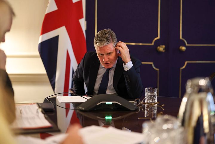 Keir Starmer on the phone to Iran