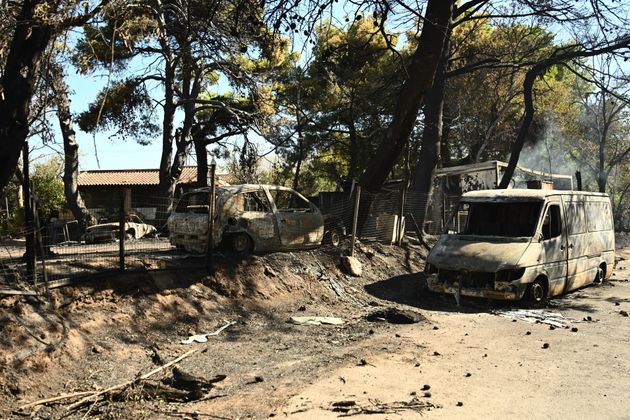 Πυρκαγιά στη Βορειοανατολική Αττική. Επόμενη ημέρα. Βαρνάβας. Τρίτη 13 Αυγούστου 2024