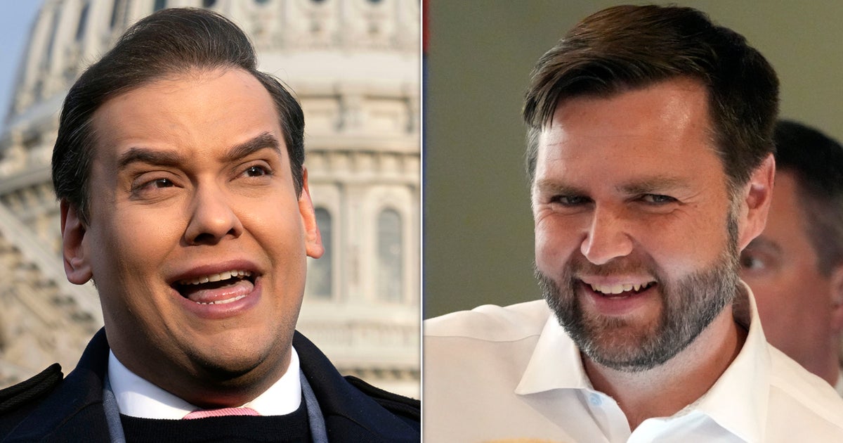 NextImg:George Santos Defends JD Vance Against Drag Photo Controversy