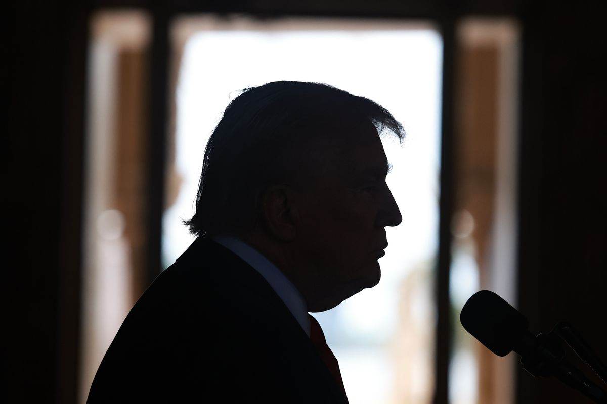 Republican Presidential Nominee Donald Trump Speaks To The Press In Palm Beach, Florida