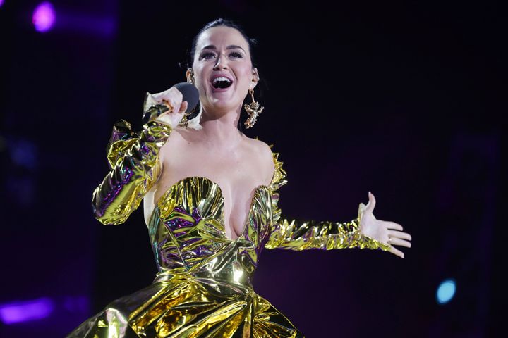 Katy Perry performing at King Charles' coronation last year