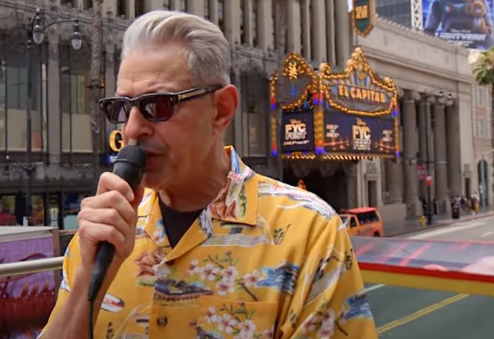 Jeff Goldblum during Tuesday's edition of Jimmy Kimmel live