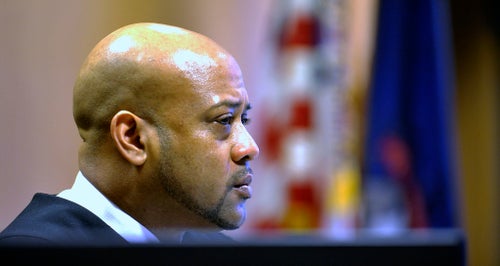 Judge Kenneth King listens during a probable cause hearing on April 2, 2015, in Detroit.