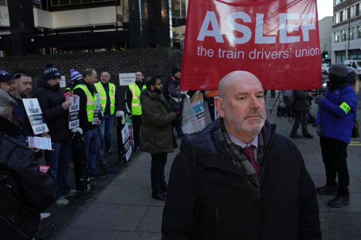 Aslef general secretary Mick Whelan during a strike last year.