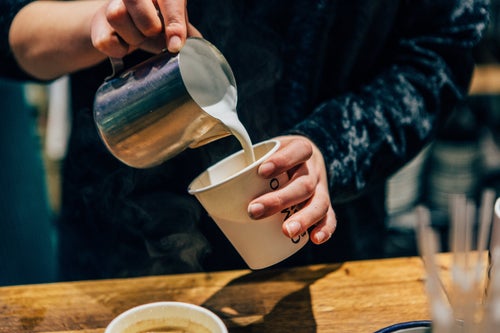 No, it's not the pouring of the milk that's the problem.