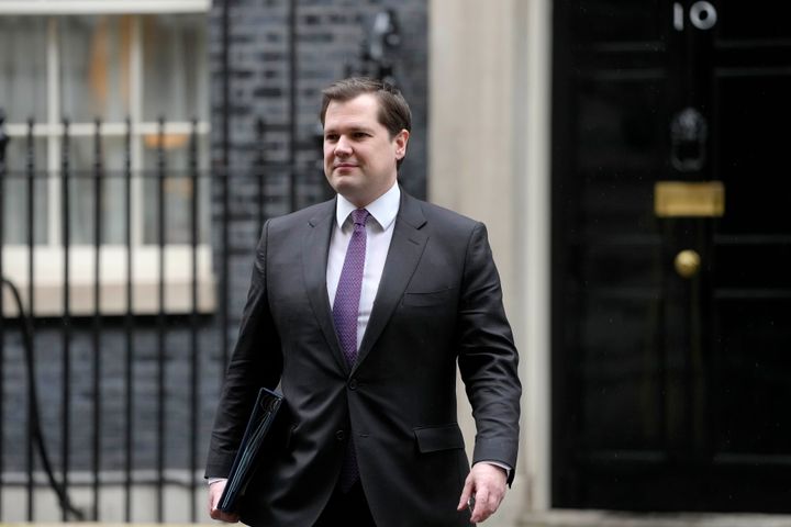 Robert Jenrick, former Minister of State, leaves after a Cabinet meeting at 10 Downing Street in London, Tuesday, March 28, 2023. 