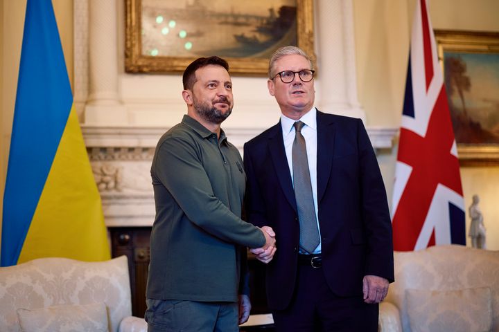 Keir Starmer and President Volodymyr Zelenskyy in Downing Street last month.