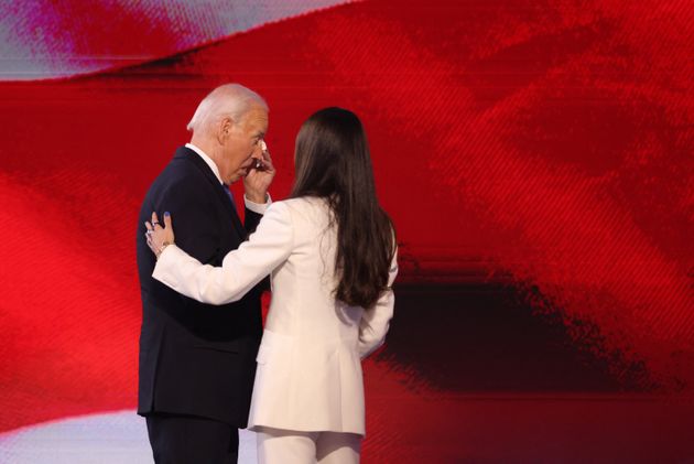 President Joe Biden got emotional after his daughter, Ashley Biden, introduced him Monday night at the Democratic National Convention in Chicago.