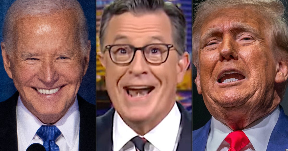 NextImg:Stephen Colbert Gives Biden 1 Towering Fact-Check About What Trump Really 'Built'