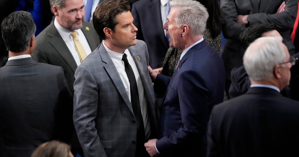 NextImg:Matt Gaetz Celebrates Primary Win By Rubbing It In Ex-Speaker Kevin McCarthy’s Face