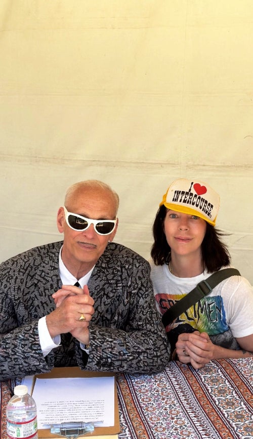 The author with her hero, John Waters.