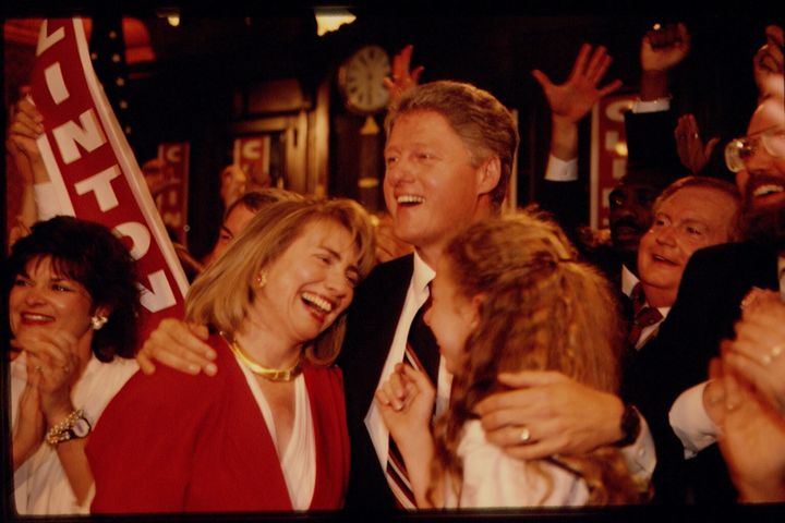 The Clinton family appears at the 1992 Democratic National Convention.