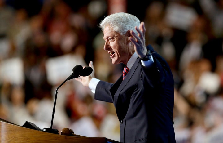 Former President Bill Clinton addresses the Democratic National Convention in 2012. 