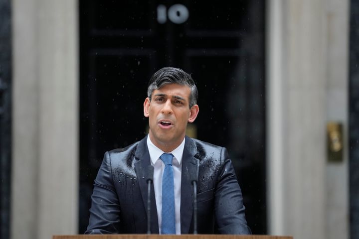 Rishi Sunak called the election in the pouring rain outside 10 Downing Street.