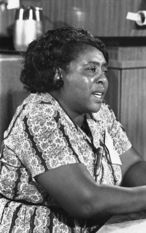Fannie Lou Hamer, Mississippi Freedom Democratic Party Delegate, Democratic National Convention, Atlantic City, New Jersey, USA, Warren K Leffler, August 22, 1964.