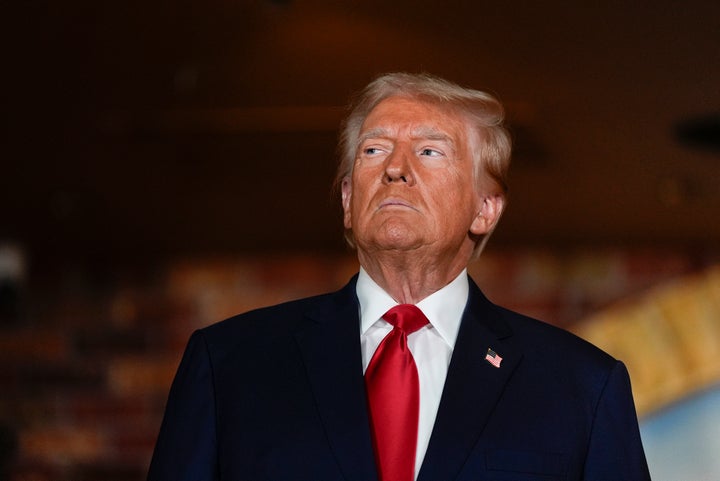 Republican presidential nominee Donald Trump speaks at a campaign event Friday at Il Toro E La Capra restaurant in Las Vegas.