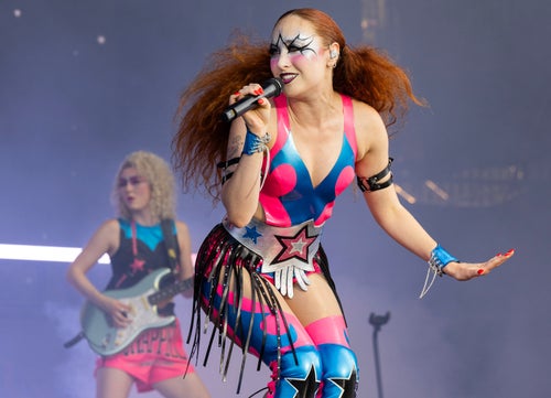 Chappell Roan performs during Lollapalooza at Grant Park on Aug. 1 in Chicago, Illinois. 