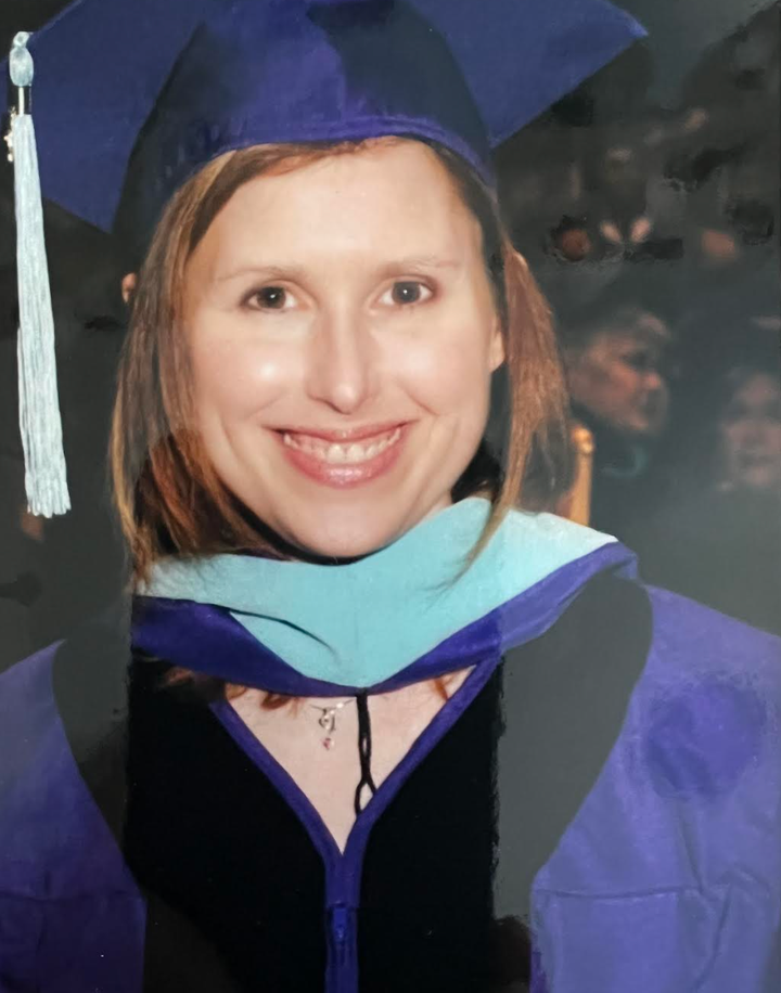 The author on graduation day, when she received her education specialist degree in clinical mental health counseling.