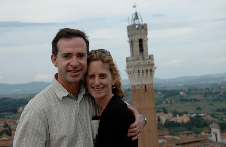 The author and Dave on their honeymoon in Florence, Italy, in 2008.