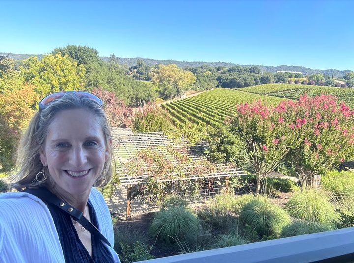 The author on a recent trip to Sonoma, California.