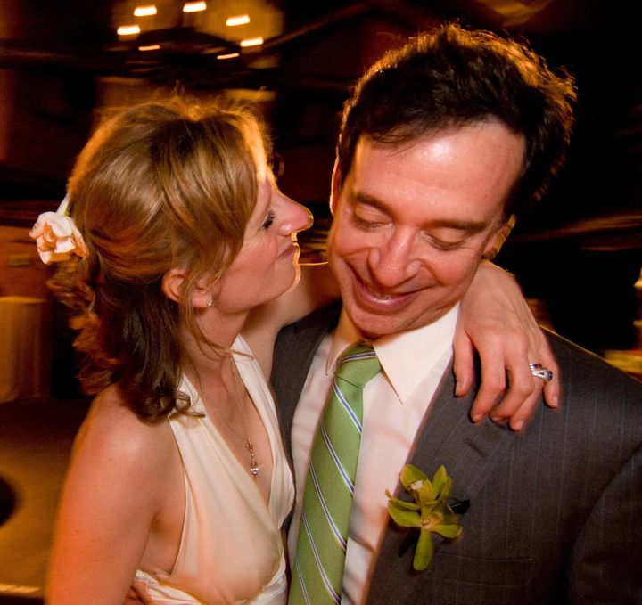 The author and Dave at their wedding in 2008.