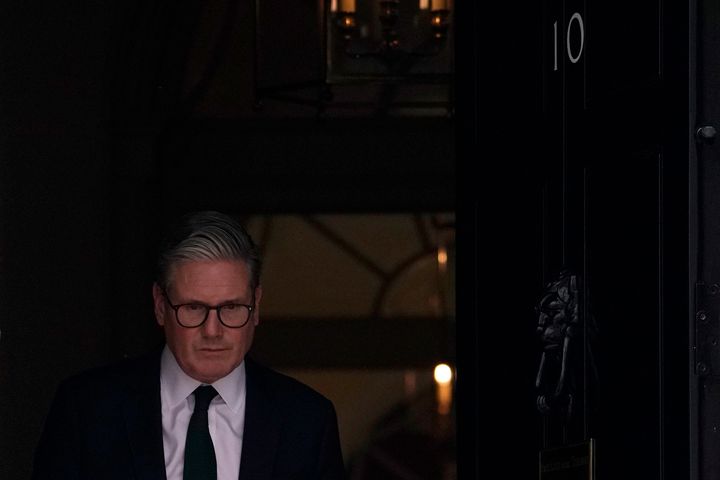 Keir Starmer leaving 10 Downing Street.