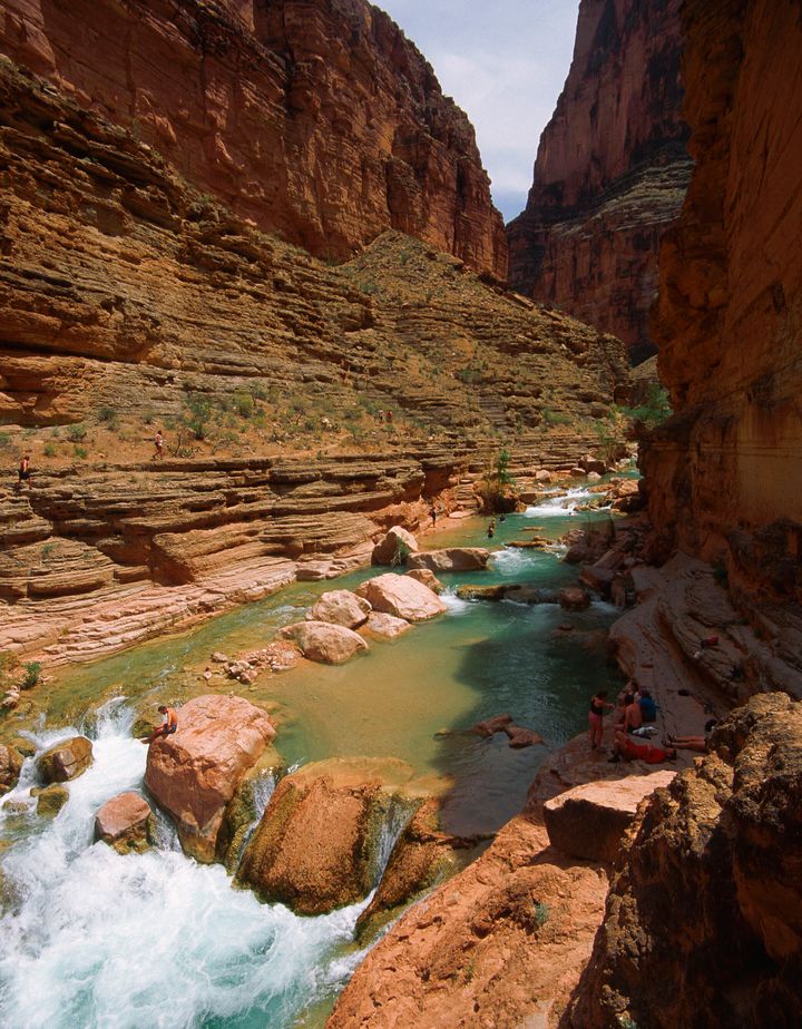 The Havasu Creek, which rushes into the Colorado River, is pictured near the Grand Canyon National Park in Arizona.