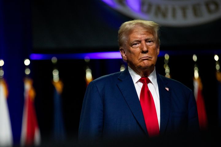 Trump made the remarks in front of a crowd of National Guard officers in Detroit, Michigan. 