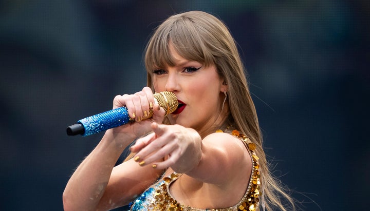 Taylor Swift on stage in London earlier this year