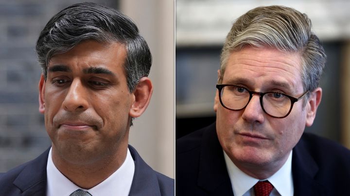 Keir Starmer (L) has cracked down on one of Rishi Sunak's privileges – VIP helicopters