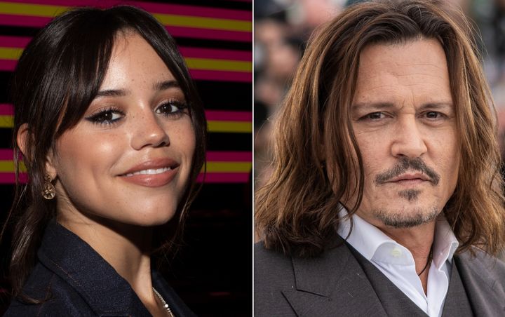 "Aku tidak kenal orang itu," kata aktor Jenna Ortega, kiri, tentang aktor Johnny Depp, kanan.