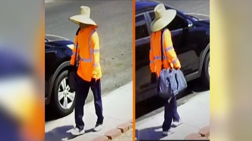 Las Vegas police shared these photos on Sept. 5, 2022, of a person suspected in the killing of journalist Jeff German.