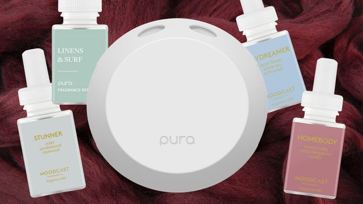 The Pura smart scent diffuser offers customized fragrance intensity.