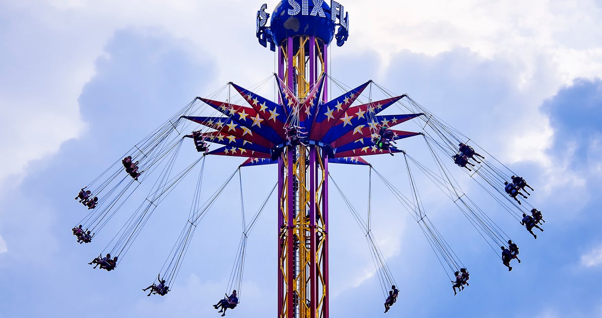NextImg:Viral Video Shows The Moment Theme Park Riders Were Stuck Nearly 250 Feet In The Air